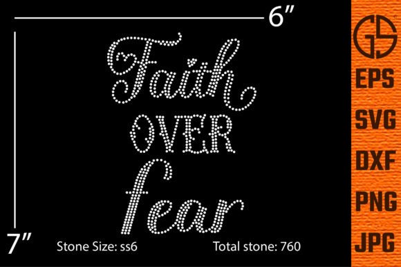 Faith Rhinestone Template Design White Review