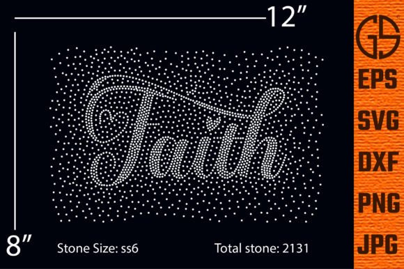 Faith Rhinestone Template White Color Review