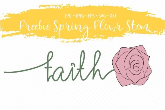 Free Flower Stem Art Faith for Real Embroidery Projects